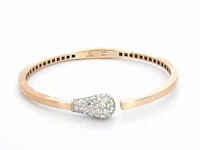 Jacob & co - match - rosegouden design armband met natuurlijke diamanten
