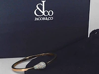 Jacob & co - match - rosegouden design armband met natuurlijke diamanten - afbeelding 5 van  11