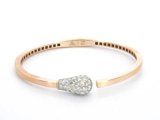Jacob & co - match - rosegouden design armband met natuurlijke diamanten - afbeelding 1 van  11