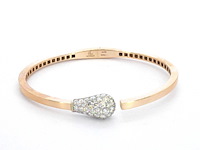 Jacob & co - match - rosegouden design armband met natuurlijke diamanten