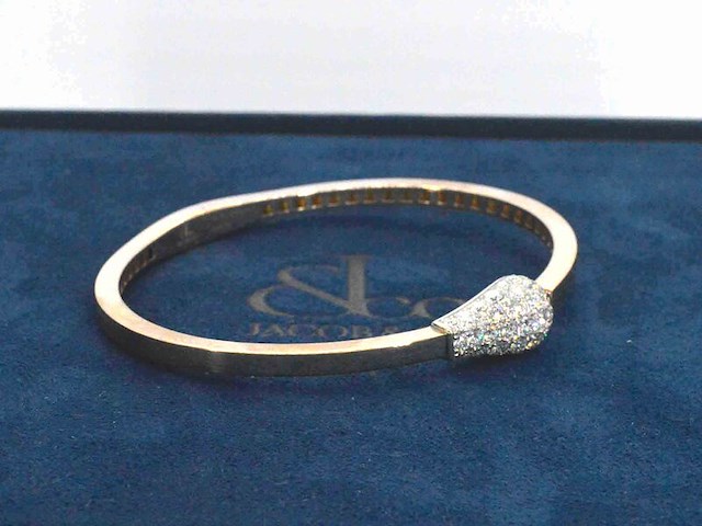 Jacob & co - match - rosegouden design armband met natuurlijke diamanten - afbeelding 10 van  11