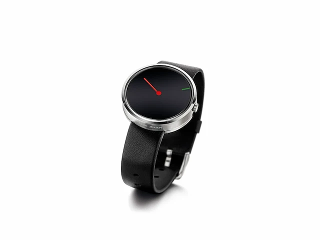 Jacob jensen 250 horloge dames en heren zwart edelstaal - afbeelding 3 van  4