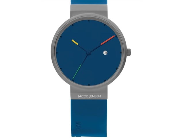 Jacob jensen heren horloge analoog quarz 32020797 one size blauw - afbeelding 1 van  1
