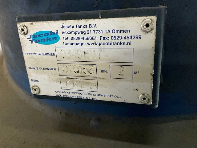 Jacobi kk1 horizontale opslagtank - afbeelding 8 van  8
