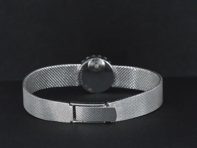 Jaeger le coultre witgouden dames horloge met diamanten - afbeelding 4 van  6