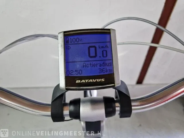Jakima e-bike/ elektrische fiets batavus, blauw-zilver - afbeelding 2 van  11