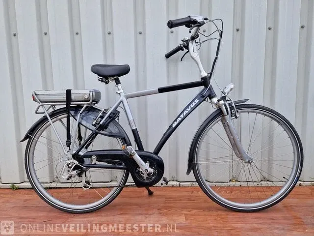 Jakima e-bike/ elektrische fiets batavus, blauw-zilver - afbeelding 1 van  11
