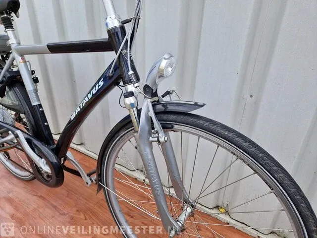 Jakima e-bike/ elektrische fiets batavus, blauw-zilver - afbeelding 4 van  11