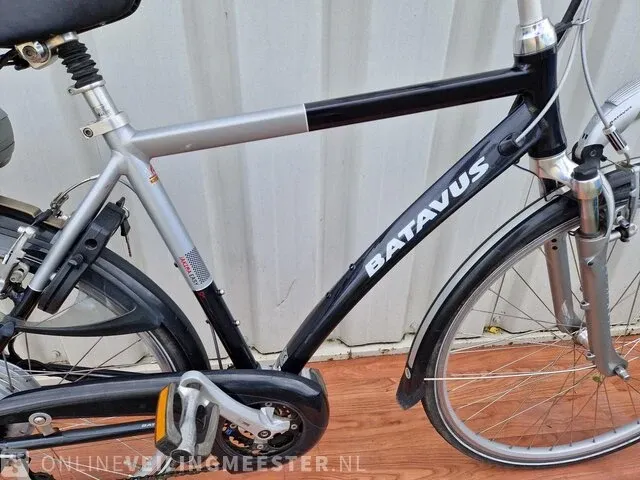 Jakima e-bike/ elektrische fiets batavus, blauw-zilver - afbeelding 5 van  11
