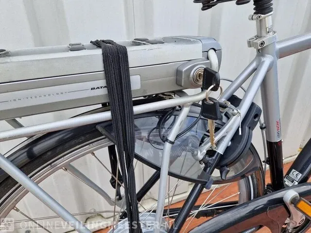 Jakima e-bike/ elektrische fiets batavus, blauw-zilver - afbeelding 6 van  11