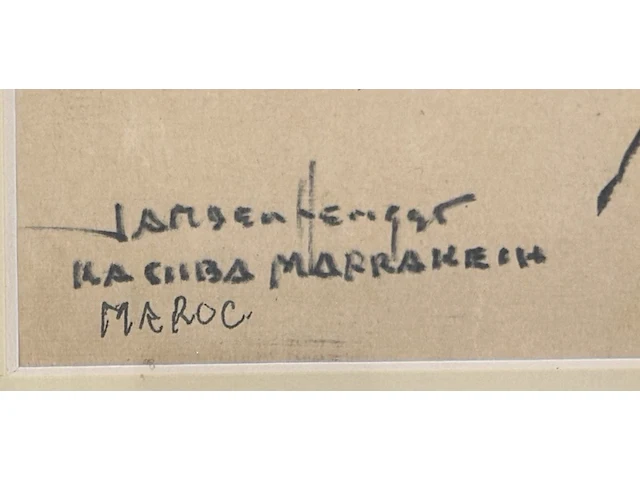 Jan den hengst (1904-1983) - marrakech, tekening - afbeelding 3 van  3