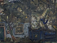 Jan hendrik grauenkamp (1902 - 1980) - jaagpad te rijswijk , olieverf - afbeelding 1 van  5