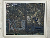 Jan hendrik grauenkamp (1902 - 1980) - jaagpad te rijswijk , olieverf - afbeelding 2 van  5