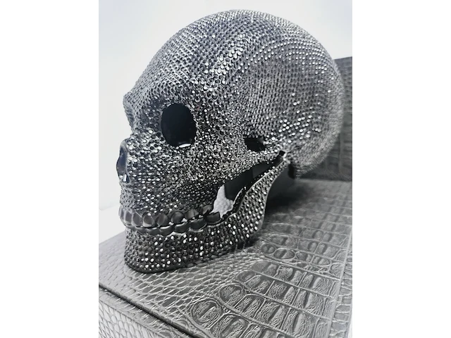 Jan roedema x damian hirst - 10.000 diamanten skullhead reproductie - afbeelding 9 van  11