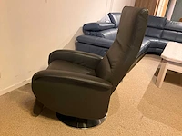 Jan style lederen relaxfauteuil - afbeelding 3 van  5