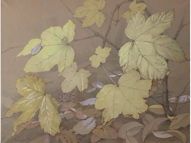 Jan voerman jr. (1890-1976) - herfst bouwjaar 1951, tekening - afbeelding 1 van  3