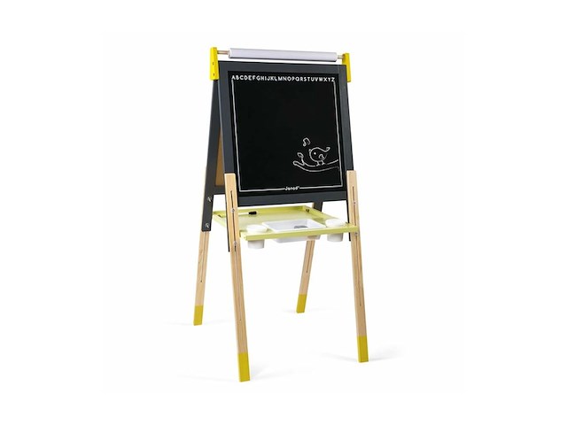 Janod schoolbord grijs/geel - afbeelding 2 van  3