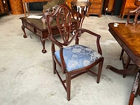 Jansen furniture burl extended eetkamertafel met stoelen - afbeelding 4 van  7