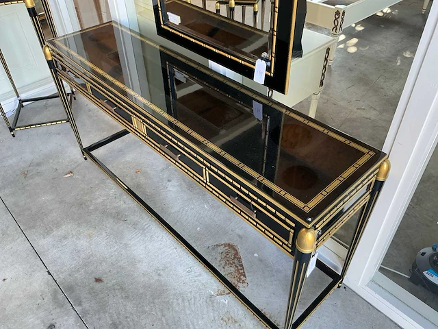Jansen furniture cairo sidetable met spiegel - afbeelding 3 van  7