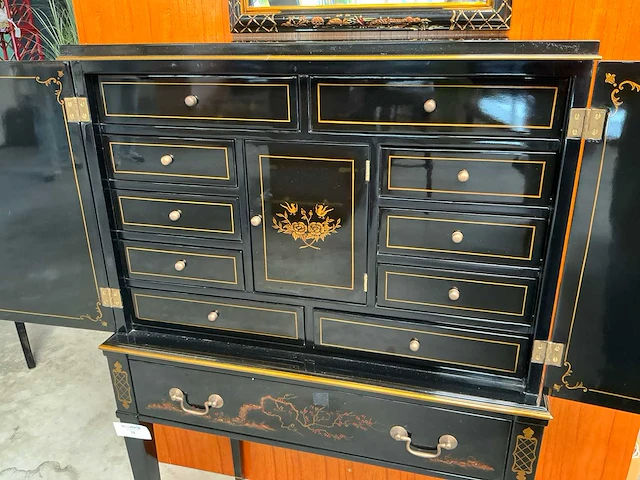 Jansen furniture chinoiserie juwelenkast - afbeelding 3 van  8