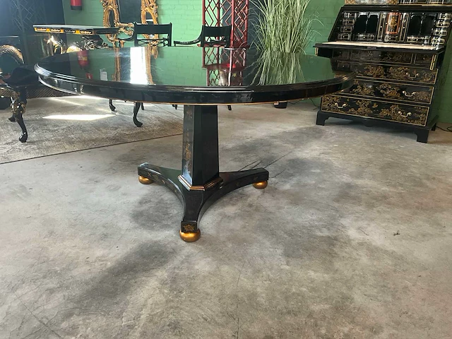 Jansen furniture dumont eetkamertafel chinoiserie - afbeelding 2 van  8