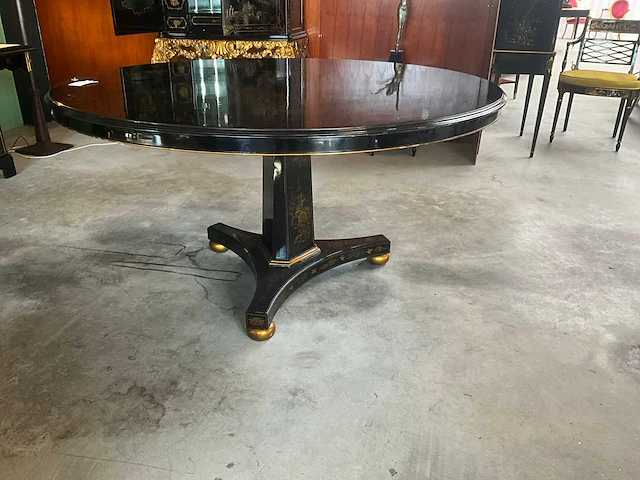 Jansen furniture dumont eetkamertafel chinoiserie - afbeelding 3 van  8