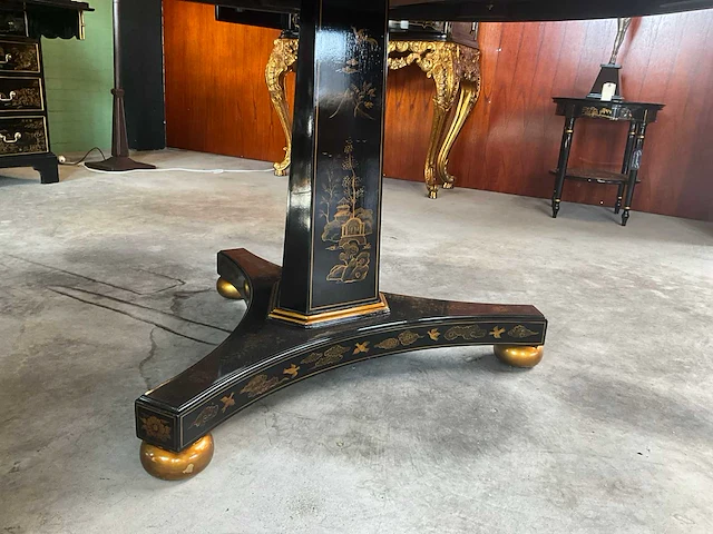 Jansen furniture dumont eetkamertafel chinoiserie - afbeelding 4 van  8