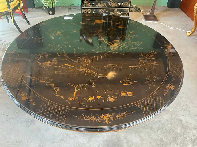 Jansen furniture dumont eetkamertafel chinoiserie - afbeelding 5 van  8