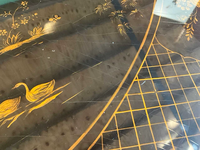 Jansen furniture dumont eetkamertafel chinoiserie - afbeelding 6 van  8