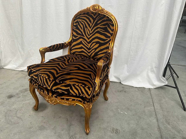 Jansen furniture louis xv fauteuil (2x) - afbeelding 3 van  7