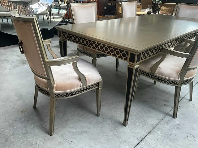 Jansen furniture maureen eetkamerset met 6 stoelen - afbeelding 3 van  12