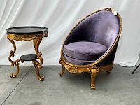 Jansen furniture rafael fauteuil met bijzettafel