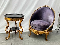 Jansen furniture rafael fauteuil met bijzettafel - afbeelding 2 van  6