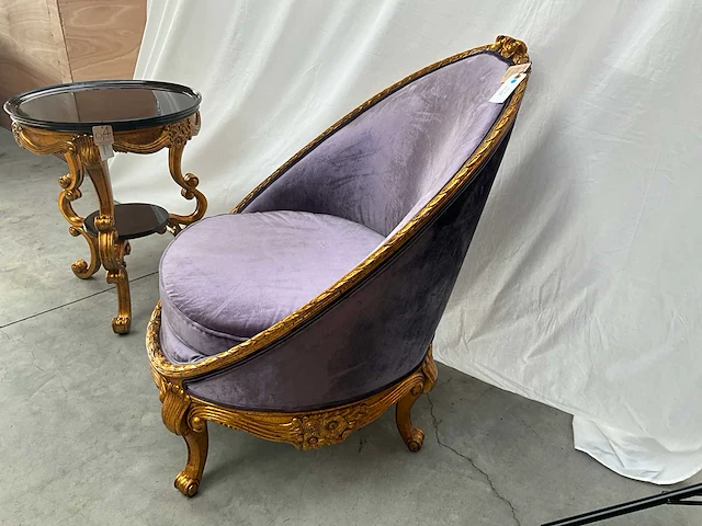 Jansen furniture rafael fauteuil met bijzettafel - afbeelding 4 van  6