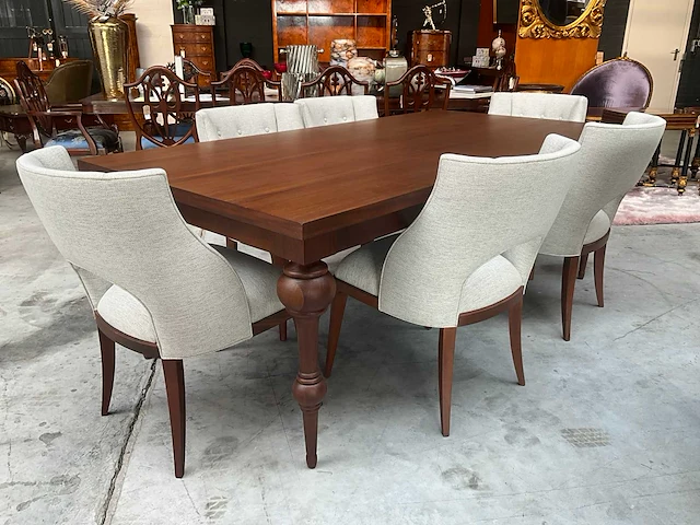 Jansen furniture thorne eetkamerset met 6 stoelen - afbeelding 1 van  11