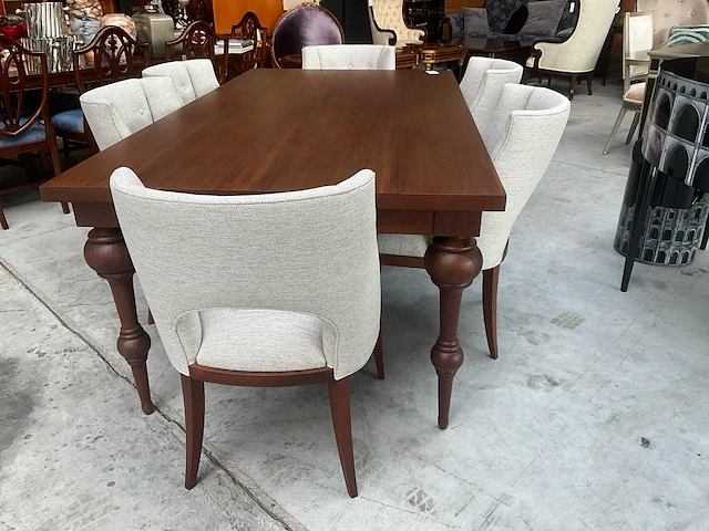 Jansen furniture thorne eetkamerset met 6 stoelen - afbeelding 4 van  11