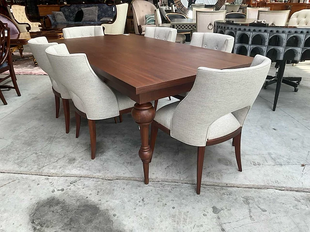 Jansen furniture thorne eetkamerset met 6 stoelen - afbeelding 5 van  11