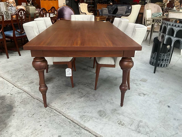 Jansen furniture thorne eetkamerset met 6 stoelen - afbeelding 6 van  11