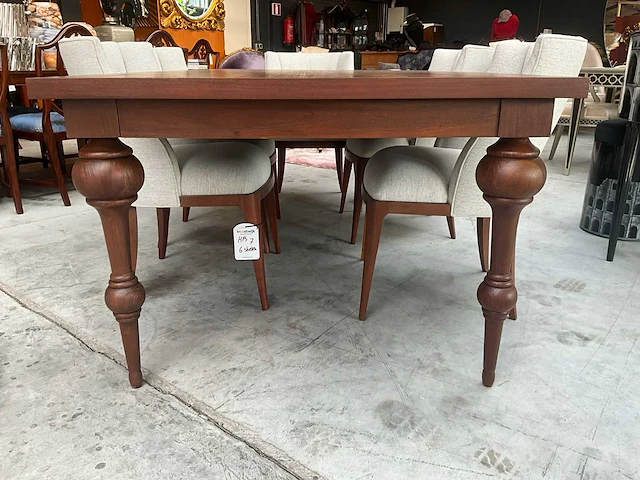 Jansen furniture thorne eetkamerset met 6 stoelen - afbeelding 7 van  11