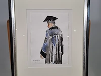 Japanse aquarel, maya wildevuur, hoogleraar - afbeelding 1 van  8