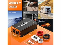 Jarxioke omvormer 3000w 12v 230v met zuivere sinusgolf zwart - afbeelding 2 van  4