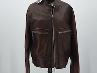 Jas, maat 52 berluti, patina leather biker jack