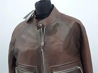Jas, maat 52 berluti, patina leather biker jack - afbeelding 2 van  8