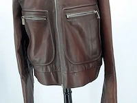 Jas, maat 52 berluti, patina leather biker jack - afbeelding 3 van  8