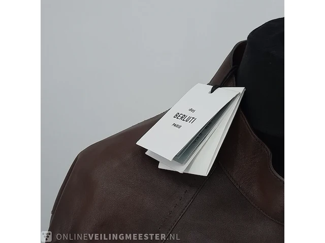 Jas, maat 52 berluti, patina leather biker jack - afbeelding 5 van  8