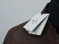 Jas, maat 52 berluti, patina leather biker jack - afbeelding 5 van  8
