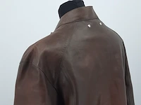 Jas, maat 52 berluti, patina leather biker jack - afbeelding 6 van  8