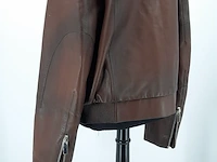 Jas, maat 52 berluti, patina leather biker jack - afbeelding 7 van  8