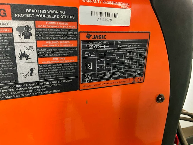 Jasic tig 315p tig-lasmachine - afbeelding 6 van  6