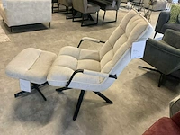 Jasmijn bilton draaifauteuil met hocker - afbeelding 5 van  8